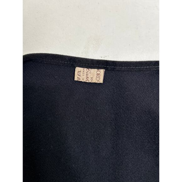 Nordstrom Vintage Women's 100% Cashmere Open Cape Cardigan In Black - Picture 4 of 5